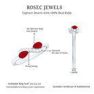 Rosec Jewels-Natural Pear Shape Ruby Toi Et Moi Promise Ring with Diamond