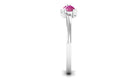 Pink Tourmaline Infinity Promise Ring with Diamond AAA - Rosec Jewels