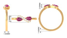 Pink Tourmaline Infinity Promise Ring with Diamond AAA - Rosec Jewels