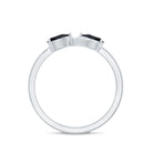 Black Onyx and Diamond Infinity Promise Ring AAA - Rosec Jewels