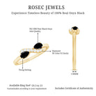 Black Onyx and Diamond Infinity Promise Ring AAA - Rosec Jewels