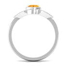 3/4 Ct Fire Opal and Diamond Split Shank Engagement Ring AAA - Rosec Jewels