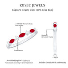 Rosec Jewels-Natural Marquise Ruby Diamond Half Eternity Ring for Anniversary