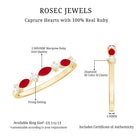 Rosec Jewels-Natural Marquise Ruby Diamond Half Eternity Ring for Anniversary