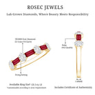 Rosec Jewels-Ruby and Lab Grown Diamond Half Eternity Ring