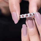 Designer Pink Tourmaline and Diamond Anniversary Ring AAA - Rosec Jewels