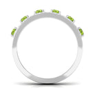 Peridot Anniversary Ring with Diamond AAA - Rosec Jewels