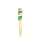 Genuine Marquise Emerald Diamond Half Eternity Ring for Wedding AAA - Rosec Jewels