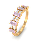 Rosec Jewels-Natural Pink Tourmaline Wide Half Eternity Ring with Diamond