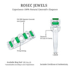 Rosec Jewels-Natural Baguette Emerald Diamond Art Deco Half Eternity Ring