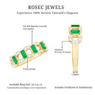 Rosec Jewels-Natural Baguette Emerald Diamond Art Deco Half Eternity Ring