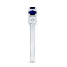 Rosec Jewels-Natural Blue Sapphire Diamond Half Eternity Ring for Women