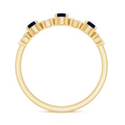 Rosec Jewels-Natural Blue Sapphire Diamond Half Eternity Ring for Women