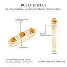 Rosec Jewels-Natural Citrine Diamond Half Eternity Ring