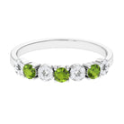Rosec Jewels-Peridot and Diamond Semi Eternity Ring