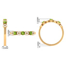 Rosec Jewels-Peridot and Diamond Semi Eternity Ring