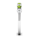 Rosec Jewels-Peridot and Diamond Semi Eternity Ring