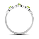 Rosec Jewels-Peridot and Diamond Semi Eternity Ring
