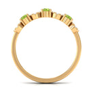 Rosec Jewels-Peridot and Diamond Semi Eternity Ring
