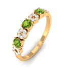 Rosec Jewels-Peridot and Diamond Semi Eternity Ring