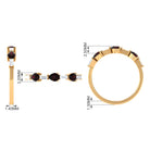 Rosec Jewels-Natural Garnet Diamond Half Eternity Ring in East West Style