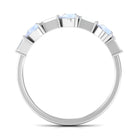 Rosec Jewels-Moonstone and Diamond East West Half Eternity Ring