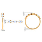 Rosec Jewels-Moonstone and Diamond East West Half Eternity Ring