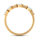 Rosec Jewels-Moonstone and Diamond East West Half Eternity Ring