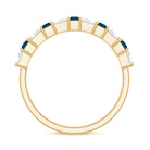 Rosec Jewels-London Blue Topaz and Diamond Baguette Eternity Band Ring