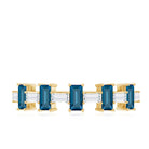 Rosec Jewels-London Blue Topaz and Diamond Baguette Eternity Band Ring