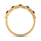 Rosec Jewels-Genuine Baguette Garnet Diamond Half Eternity Ring