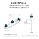 Rosec Jewels-London Blue Topaz Wedding Eternity Band with Diamond
