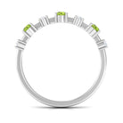 Rosec Jewels-Half Eternity Ring with Peridot and Diamond