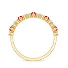 Rosec Jewels-Natural Marquise Ruby Diamond Half Eternity Ring