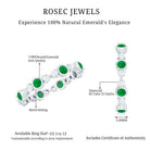 Rosec Jewels-Natural Emerald Diamond Eternity Ring with Certificate