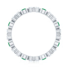 Rosec Jewels-Natural Emerald Diamond Eternity Ring with Certificate