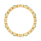 Rosec Jewels-Natural Emerald Diamond Eternity Ring with Certificate