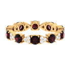 Natural Garnet Diamond Eternity Ring with Certificate AAA - Rosec Jewels