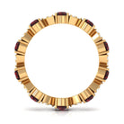 Natural Garnet Diamond Eternity Ring with Certificate AAA - Rosec Jewels