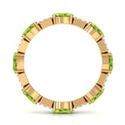 Oval Cut Peridot and Diamond Eternity Ring AAA - Rosec Jewels