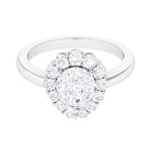 Zircon Teardrop Vintage Inspired Engagement Ring AAAA - Rosec Jewels