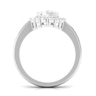 Zircon Teardrop Vintage Inspired Engagement Ring AAAA - Rosec Jewels