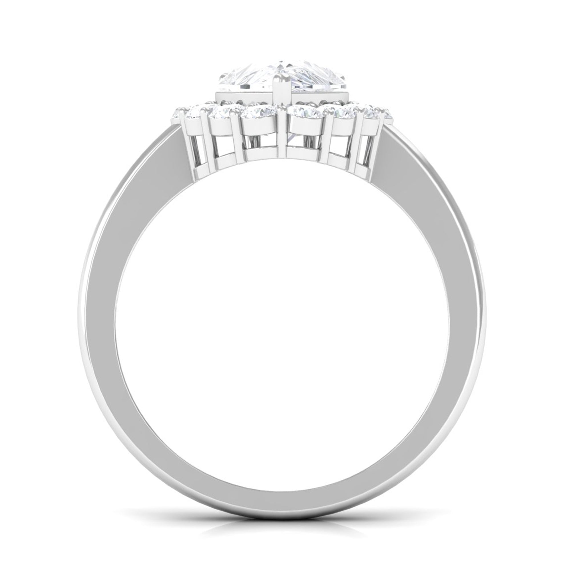 Zircon Teardrop Vintage Inspired Engagement Ring AAAA - Rosec Jewels