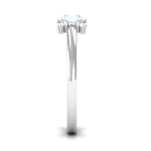 1 CT Oval Cut Moonstone Three Stone Ring with Diamond AAA - Rosec Jewels