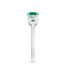 Real Emerald Diamond Promise Engagement Ring with Criss Cross Shank AAA - Rosec Jewels