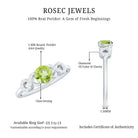 Rosec Jewels-Half Carat Peridot Promise Ring with Diamond Infinity Knot