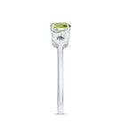 Rosec Jewels-Half Carat Peridot Promise Ring with Diamond Infinity Knot
