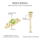 Rosec Jewels-Half Carat Peridot Promise Ring with Diamond Infinity Knot