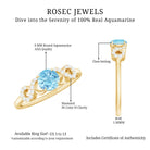 Rosec Jewels-Round Shape Aquamarine and Diamond Infinity Engagement Ring