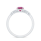 Solitaire Pink Tourmaline Infinity Promise Ring with Diamond AAA - Rosec Jewels